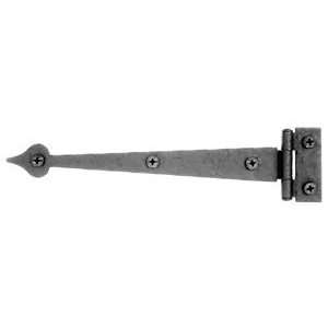   Black 6 1/2 Rough Iron Heart Cabinet Strap Hinge with 3/8 Offset