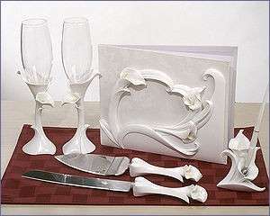 6pc Graceful Lilies Calla Lily Wedding Collection Set 609728820039 