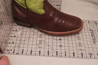 Ferrini Lizard Brown Line Green Western Boots 2.5 B Boys Shoes  