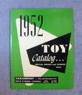 1952 Vintage S&M TOY CATALOG   Structo, Ny Lint, Hubley, Daisy 
