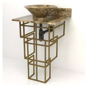  DVontz Mission Antique Bronze Complete Pedestal Sink 