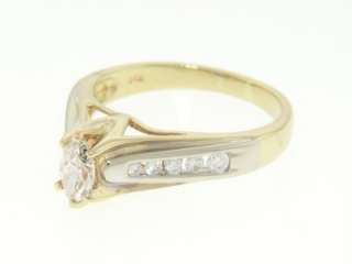 14K GOLD YG NATURAL MARQUISE DIAMOND ENGAGEMENT RING  