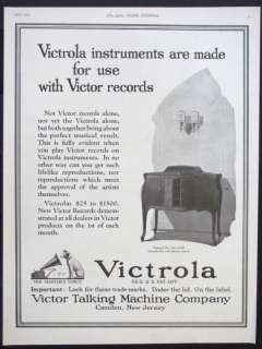   TALKING MACHINE Victrola Phonograph magazine Ad record player s667