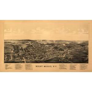  1893 map of Mount Morris, New York