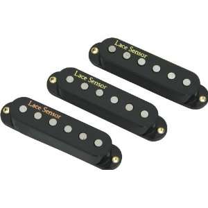  Lace Holy Grail Noiseless Pickup 3 Pack, Black Musical 