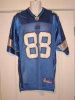 Reebok Detroit Lions Mens Blue Home #88 Jersey XL New  