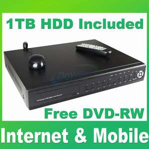16 Ch CCTV Surveillance H.264 Security DVR DVR RW HDMI  