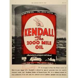  1929 Ad Kendall Motor Oil Bradford Crude Pennsylvania 