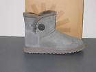 ugg mini bailey button boots womens 3352 grey size 7