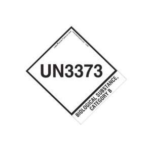  UN3373 Label, With Tab, 4 x 4 3/4