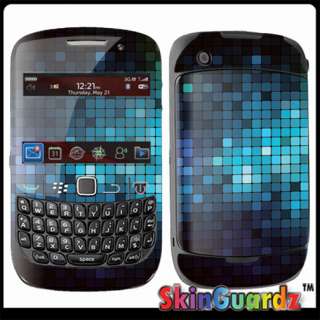 Mosaic Blue Black Vinyl Case Decal Skin To Cover BLACKBERRY CURVE 8520 