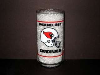 MOBIL NFL HELMET GLASS   PHOENIX 1988 CARDINALS  
