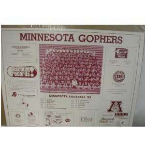  The Minnesota Gophers Poster 1983 football team poster 
