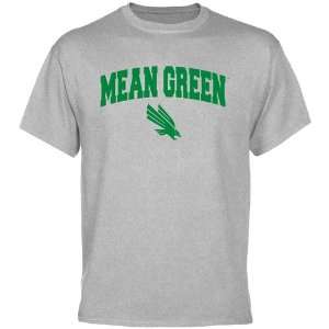  NCAA North Texas Mean Green Ash Logo Arch T shirt Sports 