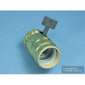 Leviton Key Knob Light Socket Brass Lamp Holder Electrolier 1/8 IPS 