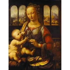  Da Vinci   Madonna of the Carnation   Hand Painted   Wall 
