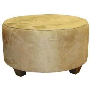  Round Tufted Cocktail Ottoman (Oatmeal) (18H x 33W x 33 