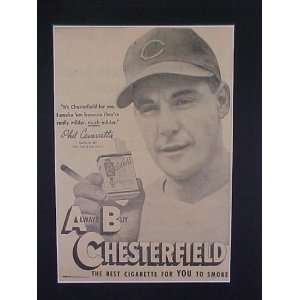 Phil Cavarretta Captain Of The Chicago Cubs 1949 Chesterfield 