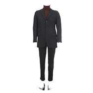 18566 auth PRADA black wool Pant Suit L  
