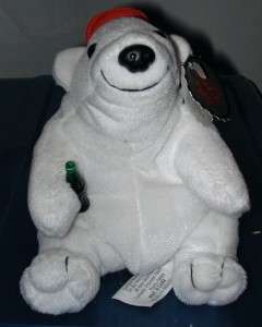 Coca Cola Bean Bag Plush   Polar Bear   1997  