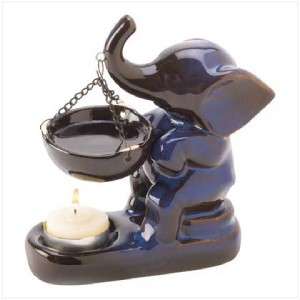 Ceramic Blue ELEPHANT Fragrance OIL WARMER/Candleholder  