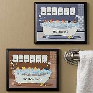  Personalized Wall Plaques   Bathtub Family Characters 