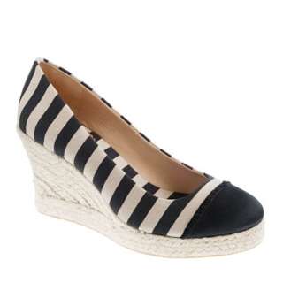 Seville canvas and satin wedge espadrilles   wedges   Womens shoes 