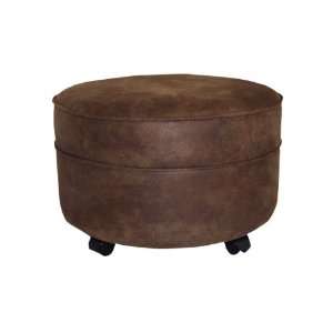 com Round Extra Large Palomino Ultra Suede Premium upholstery Ottoman 