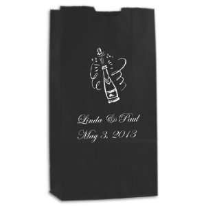  Personalized Goodie Bag   Black (50 Bags) Arts, Crafts 