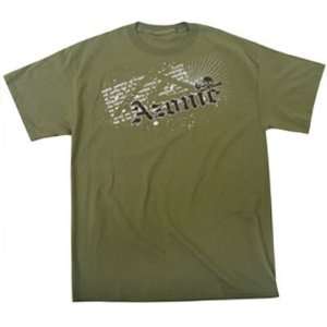   Mens Short Sleeve Fashion Shirt   Army Green / Medium Automotive