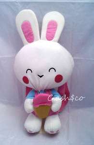 Large Bunny backpack Yum Pop Nakajima pink plush HTF E  