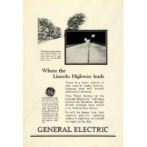  1926 Ad General Electric Co Roads Lake County Indiana G E 