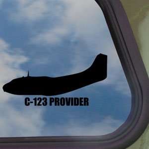  C 123 PROVIDER Black Decal Military Soldier Window Sticker 