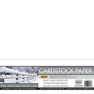 Cardstock 12 Inch X12 Inch 25/Pkg White 