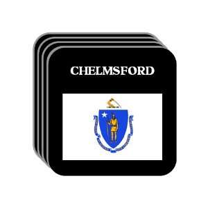 US State Flag   CHELMSFORD, Massachusetts (MA) Set of 4 Mini Mousepad 
