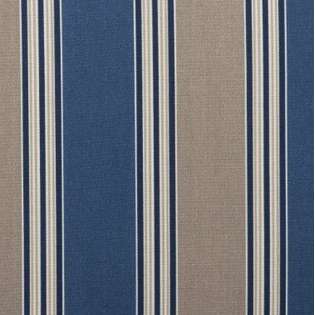 Pack of 2 Outdoor Rectangular Throw Pillows 18.5   Blue & Tan Stripe 