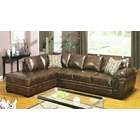Best Quality 2 pc brown bonded leather sectional sofa set