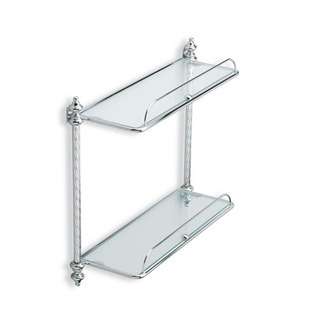 Stilhaus by Nameeks Giunone Wall Mounted Double Glass Shelf   Finish 
