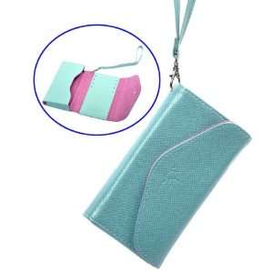 Wallet Purse with Wrist Strap Leather Case Cover for Mobile Phone 