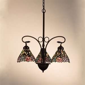  Meyda Tiffany 16102 3 Light Wisteria Chandelier Light Fixture 