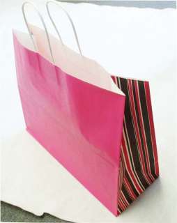 250 Neapolitan Stripe Vogue Paper Retail Shopping Bags  
