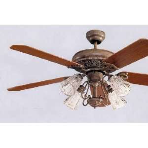  Vintage Pewter 3 Speed Ceiling Fan With Light
