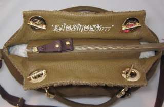 Cynthia Rowley Leather Bag Purse Satchel Sac Snake New  