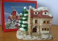 Russ Christmas Days Miniature Porcelain Village House  