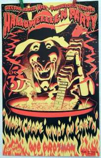   1977 concert poster, second printing 2nd Annual KFAT Halloween Party