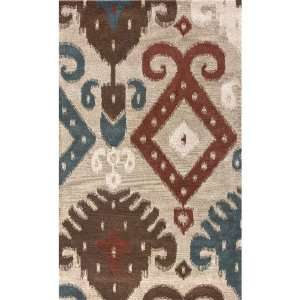   Hand Tufted Wool Carpet Area Rug 5x8 Tribal Ikat Furniture & Decor