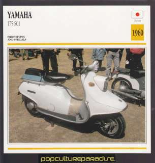 1960 YAMAHA 175 SC1 SCOOTER MOTORCYCLE PHOTO SPEC CARD  
