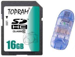 TOPRAM 16GB 16G SDHC extreme fast SD Card Class 10 +R1  