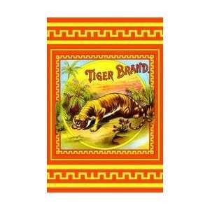  Tiger Brand Tobacco Label 12x18 Giclee on canvas
