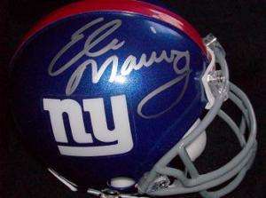 Eli Manning Signed New York Giants Mini Helmet COA  